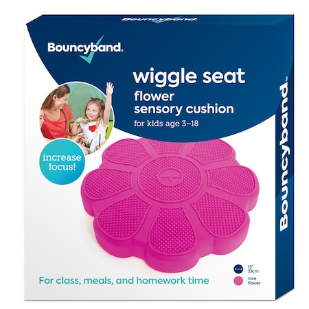 Bouncybands Wiggle Seat Sensory Cushion, Rose Flower WSSFLRE